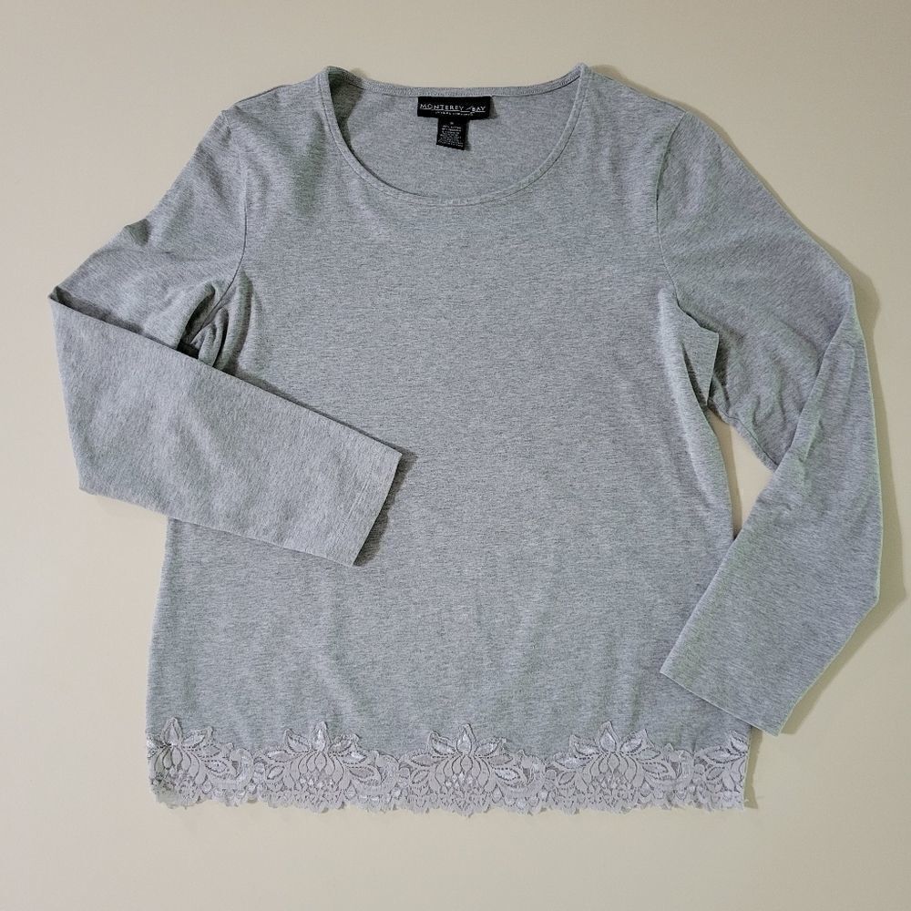 Monterey Bay Women's Gray Long Sleeve Top